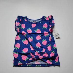 Carter's Strawberry Tie-Front Jersey Tee